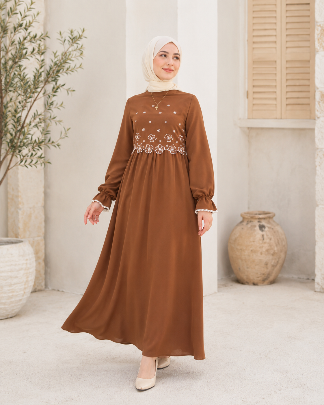 فستان دانة قرميدي