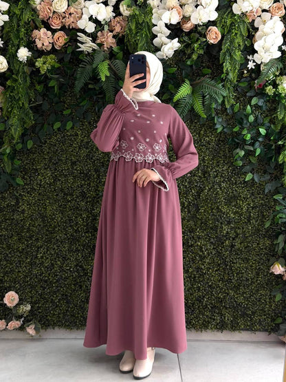 فستان دانة زهري