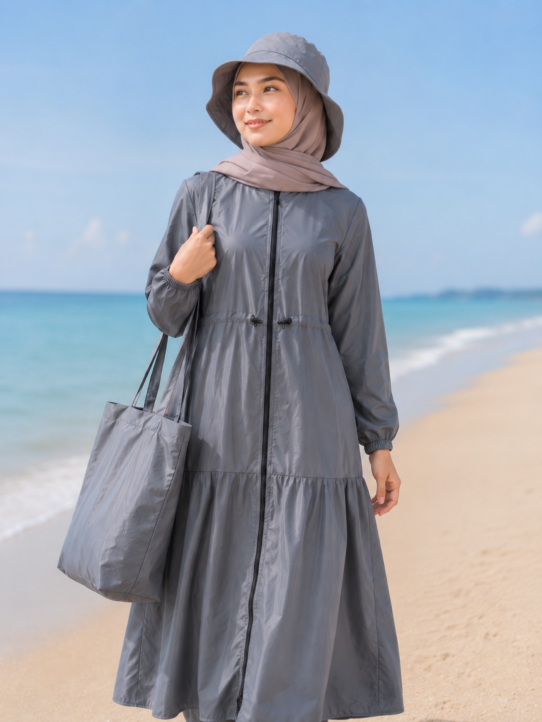 مايوه موج رمادي