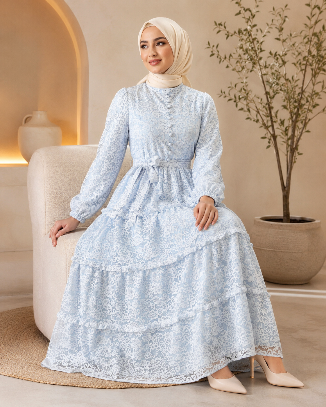 فستان جمانة أزرق
