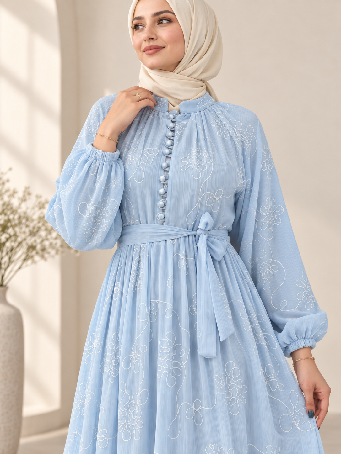 فستان نوال أزرق