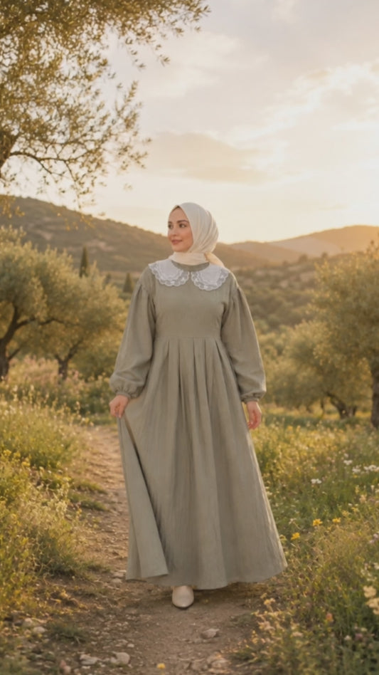 فستان ندى أخضر